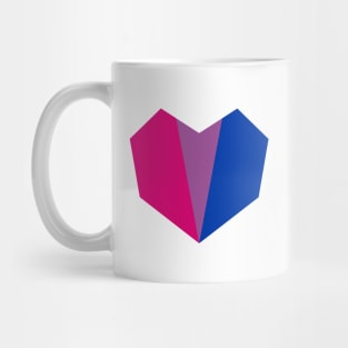 Bisexual Pride Flag Geometric Heart Mug